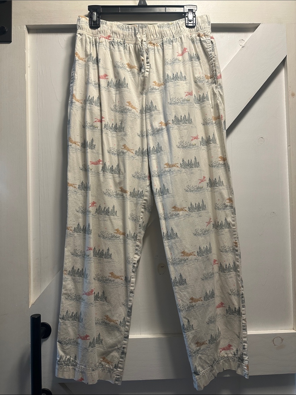 L.L. Bean Cream pajama pants